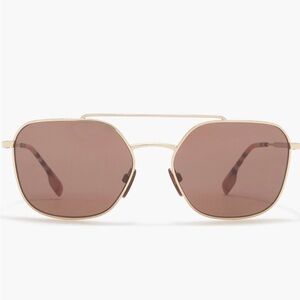 Burberry Gold Sunglasses with Brown Lenses